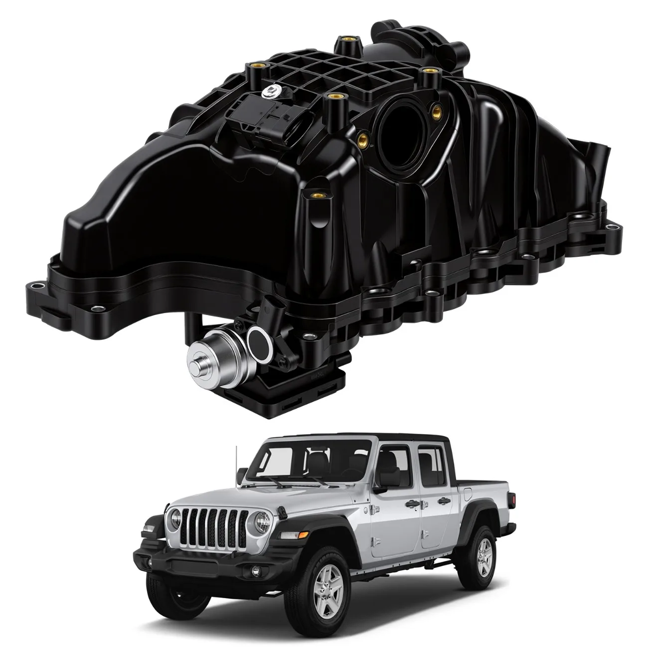 

Engine Intake Manifold With Control Module 68211167AA 68211206AA for 2014-2019 Jeep Grand Cherokee 2014-2018 Ram 1500 3.0L V6