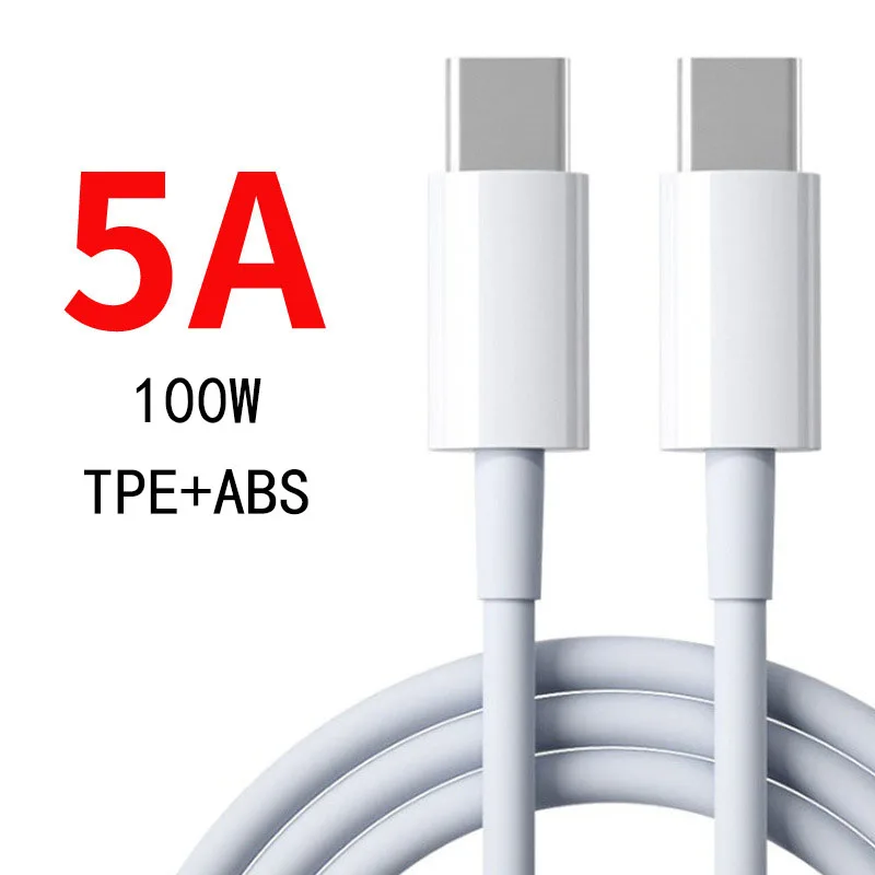 5A 100W PD USB C Male to Male Type C to Type C  Data and Charging Cable 0.3m 0.5m 1m 1.5m