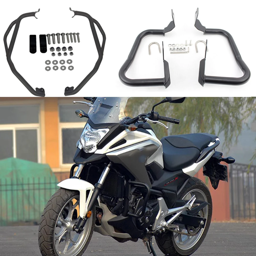 Motorcycle Front Upper Lower Engine Guard Crash Bar Protection Anti-fall For Honda NC700X NC700S NC750X 2012-2021