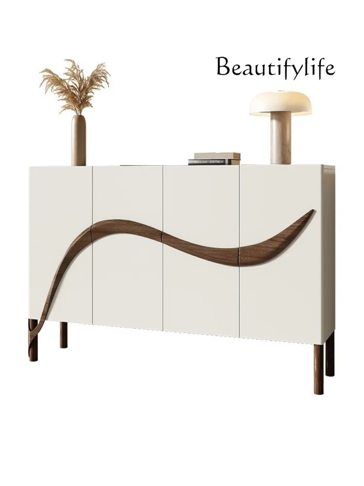 

Light Luxury Solid Wood Creative Designer Sideboard Modern Minimalist Foyer Doorway Curio Cabinet