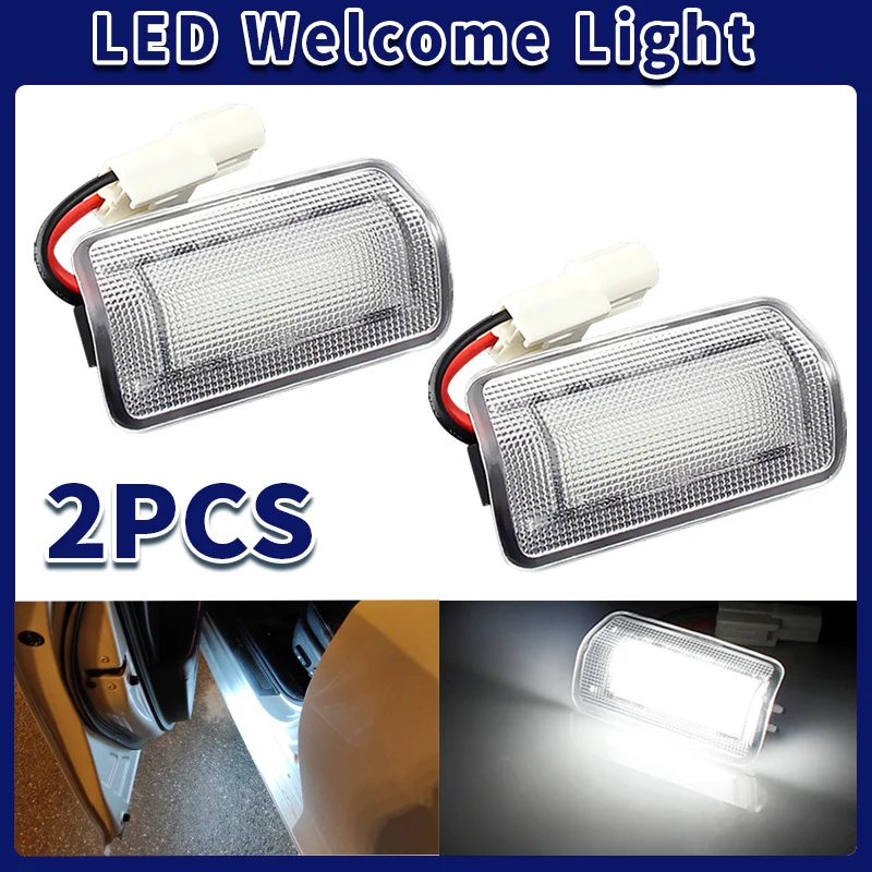 2PCS Car LED Door Courtesy Light for Toyota Camry Sienna Avalon Tundra Venza Highlander/Sequoia 4Runner Mirai Prius V Plug-IN 86