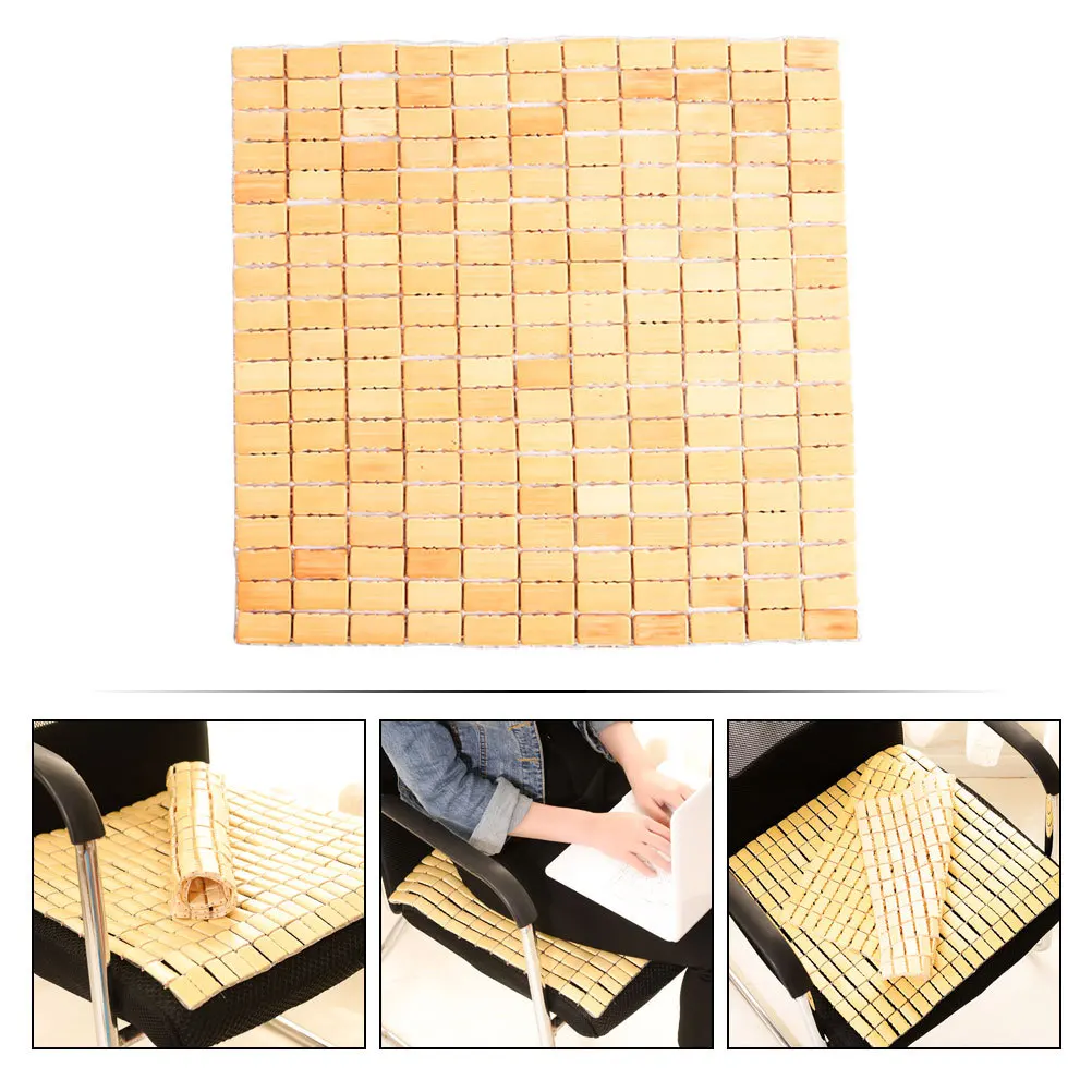 

Summer Seat Mat Bamboo Sitting Pad Comfortable Dry Cushion for Car Chair Sofa Indoor Use Adult Seat Cover Simple Style