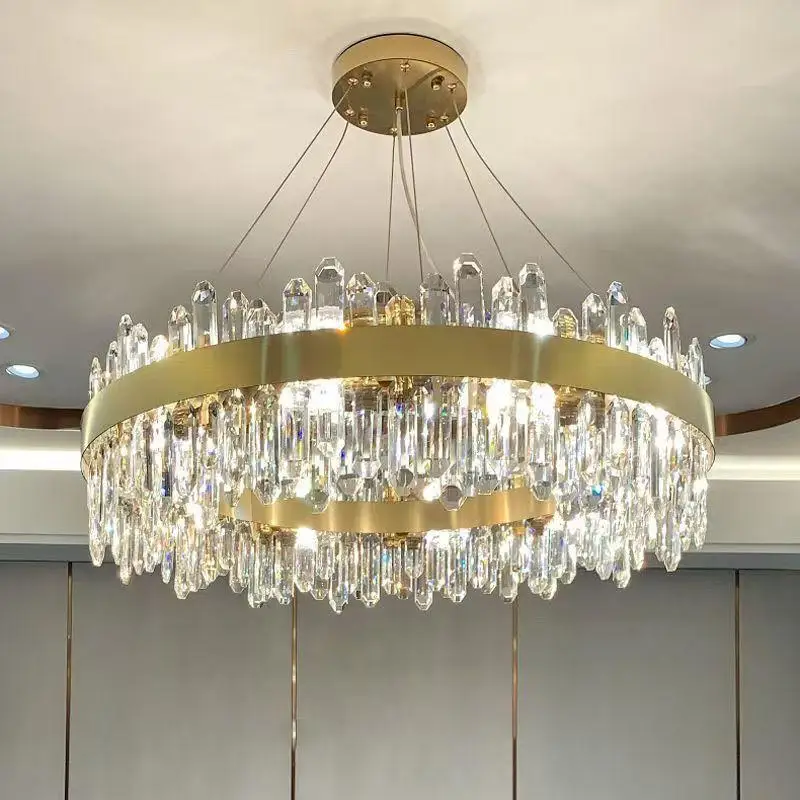 الحديثة التصميم الإبداعي الذهب الأسود الفاخرة كريستال الثريا إضاءة داخلية مصباح معلق الديكور لغرفة الطعام غرفة المعيشة #5