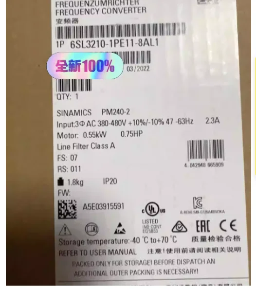

6SL3210-1PE11-8AL1 Brand New Original Authentic