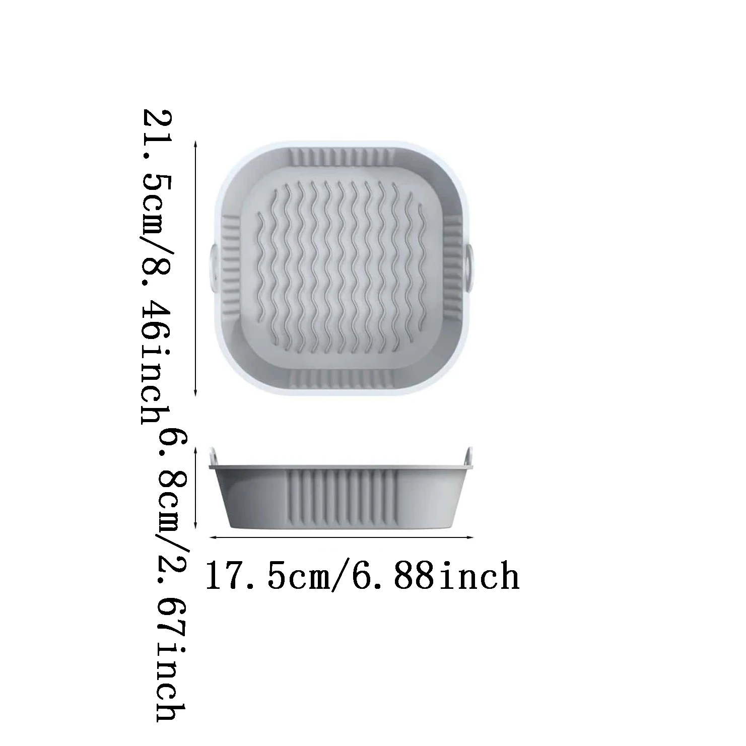 1 szt.-beztłuszczowa frytownica z wbudowaną silikonową podkładką blacha do pieczenia kwadratową