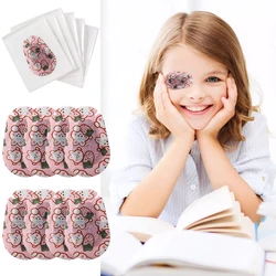 60Pcs Kids Disposable Medical Sterile Eye Pad Amblyopia Training Eyeshade Cartoon Eye Patch Band Aid Children Adhesive Bandages