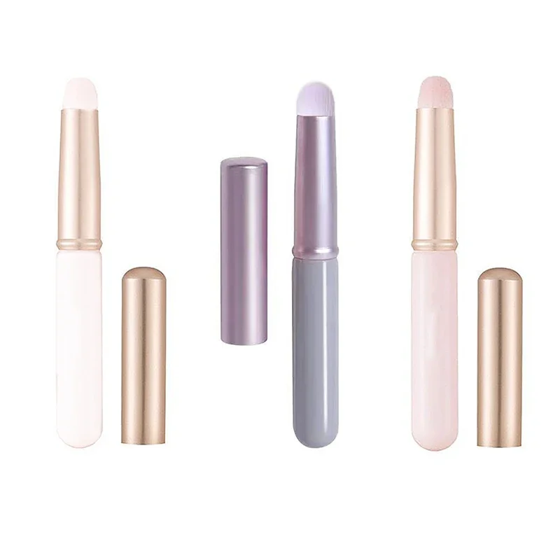 1Pc Mini Fingertip Lipstick Makeup Brushes Precision Concealer Make Up Brush Domed Small Portable Lip Brush Multifuncti