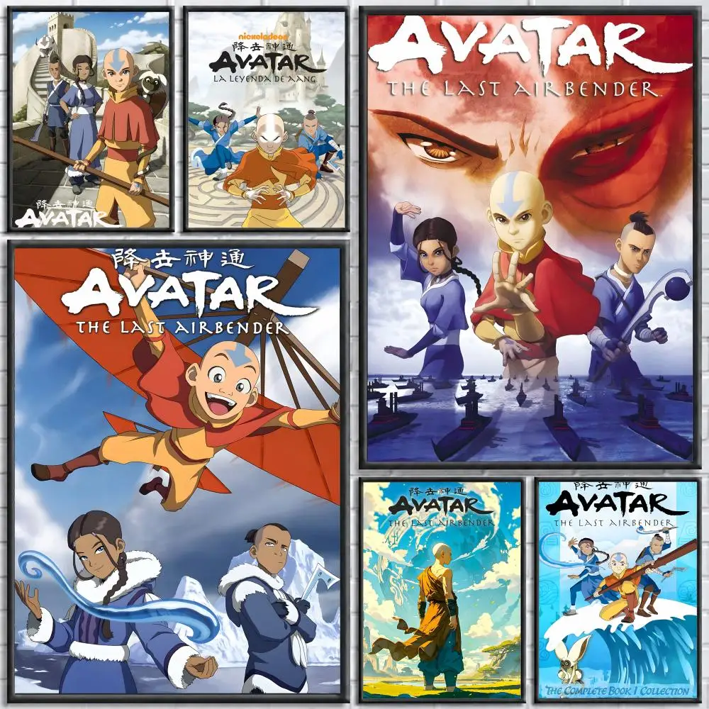 TV Series Avatar The Last Airbender Poster Poster Wall Sticker Waterproof Self Adhesive HD Art  Bedroom Bar Decor