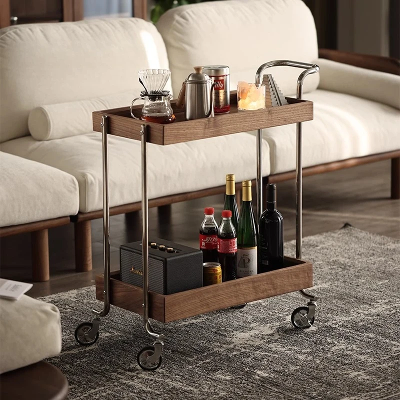 

North American black walnut solid wood edge table removable coffee table
