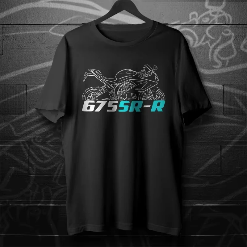 

2025 Men's T-Shirt Casual CFMotos 675SR-R 2025 T-Shirt Motorcycle Riding Lovers Summer Cotton Extra Large Size Short Sleeves