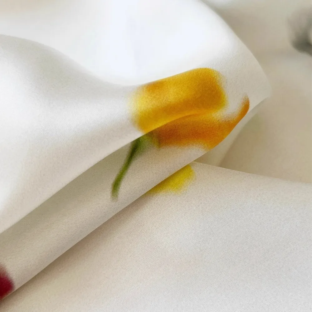 

Модный шарф для волос с размытыми цветами вишни, изящная мягкая повязка для волос для щенков, квадратный тюрбан, шарфы-бабочки, уличная одежда