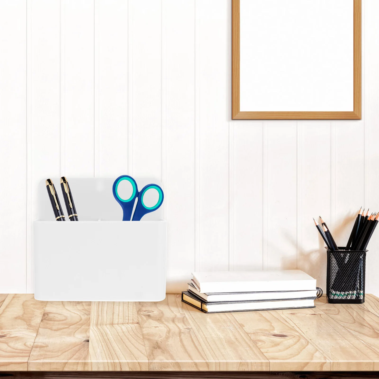 

Magnetic Office Pen Box Pencil Organizer Whiteboard Plastic Wall-mounted Holder