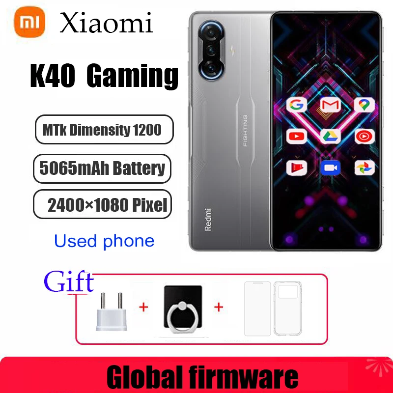 Xiaomi Redmi K40 Gaming Smartphone Global firmware Android 11 MIUI 12.5 Octa Core Global ROM 67W Fast Charging used phone