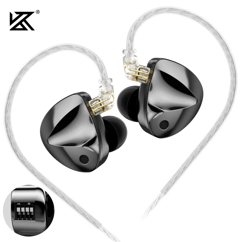 KZ D-Fi In Ear Monitor HiFi  4-Level Earphone  customizableTuning Switch Headphone Zobel network circuit design Headset