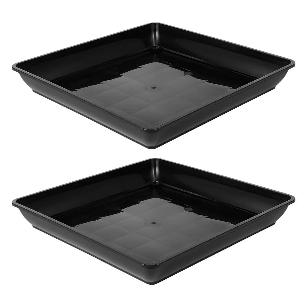 2 قطعة صينية وعاء الزهور البلاستيك مستطيلة الصرف الصحن للاستخدام الداخلي في الهواء الطلق مانعة للتسرب صواني المياه النباتية الماسك بونساي #4