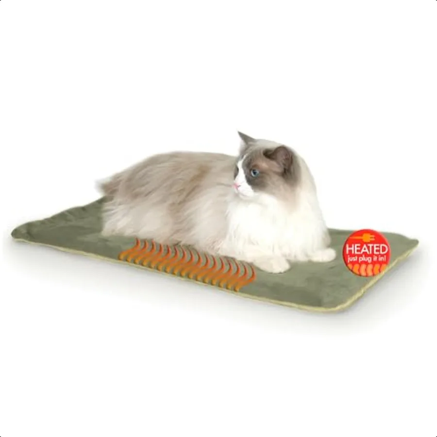 

Heated Cat Bed Pad for Indoor Cats ThermoKitty Mat Calming Warm Pet Heating Pad for Inside Pets hine Washable Waterproof Heater