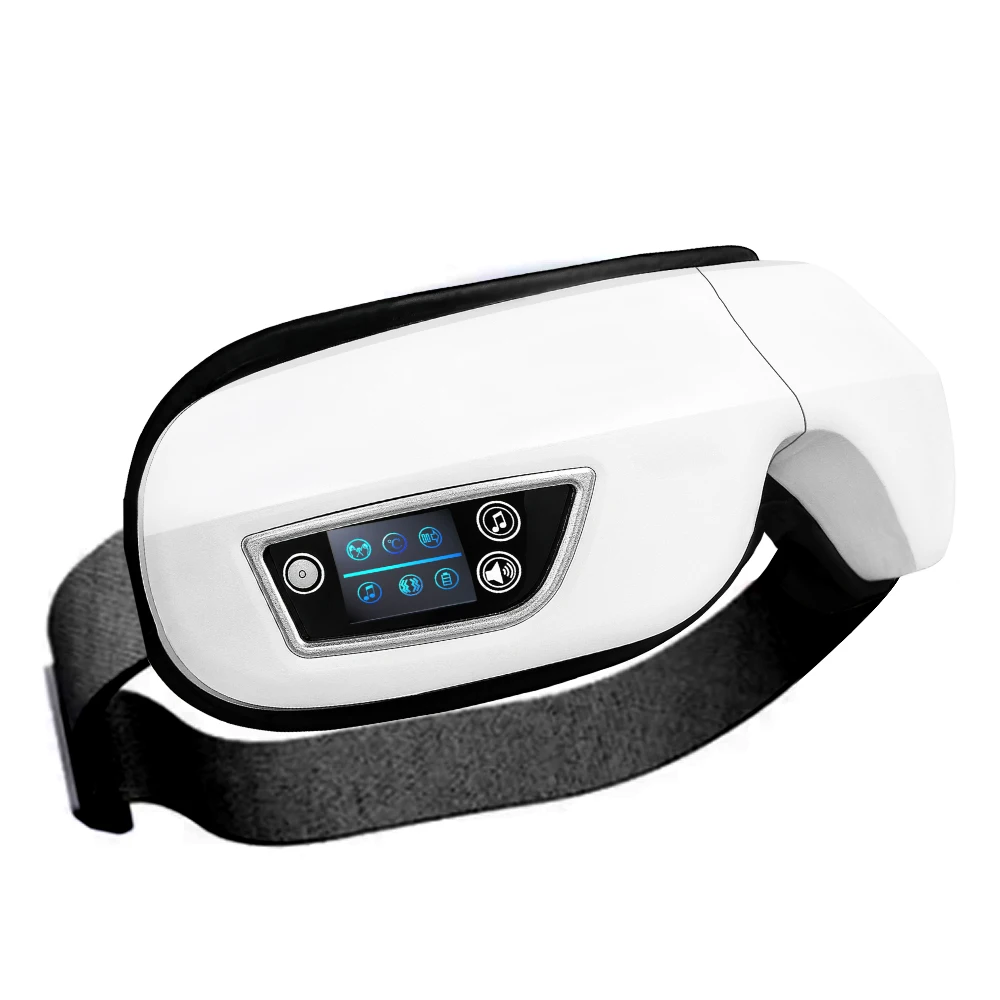 

Intelligent Eye Massager Rechargeable Eye Care Device Bluetooth Vibration Hot Compress Folding Eye Mask Gift for Family
