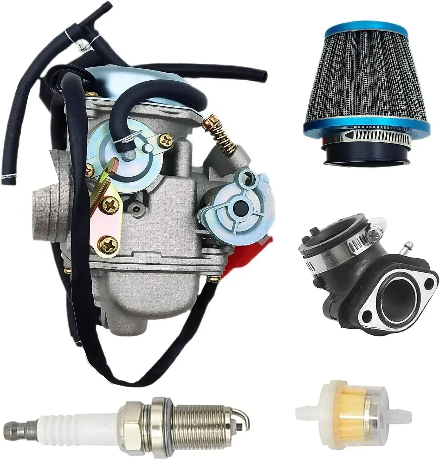 Carburetor Tune Up Kit,Carburetor For Coleman BK200 AT200-B AT200 JL50QT BK150, Replacement for Go Kart 150cc 125cc Engine, Repl
