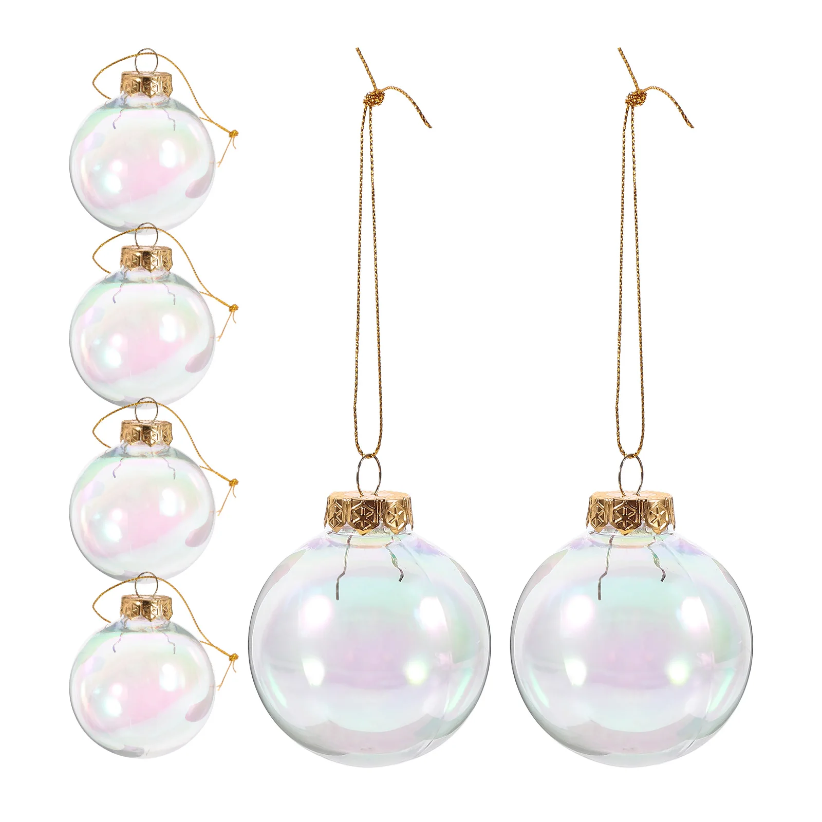 

6pcs Christmas Balls 6CM Transparent naments Xmas Tree Decorations Hanging Supplies Plastic Accessories