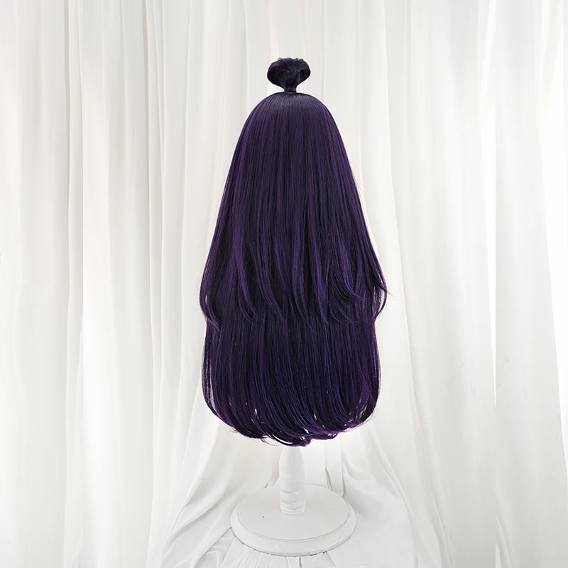 ROLECOS Gioco LOL Immortal Journey Nami Parrucca Cosplay 70 cm Colore Viola Lungo Rettilineo Parrucche da Donna Capelli Sintetici Resistenti al Calore