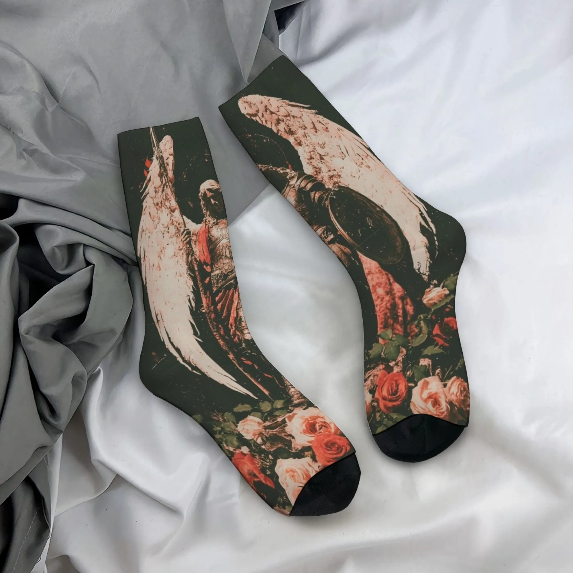 

Ангел-хранитель, модные мужские носки в стиле ретро, дышащие противоскользящие повседневные спортивные носки, уличные забавные носки в стиле хип-хоп, новинка, подарки для вечеринок