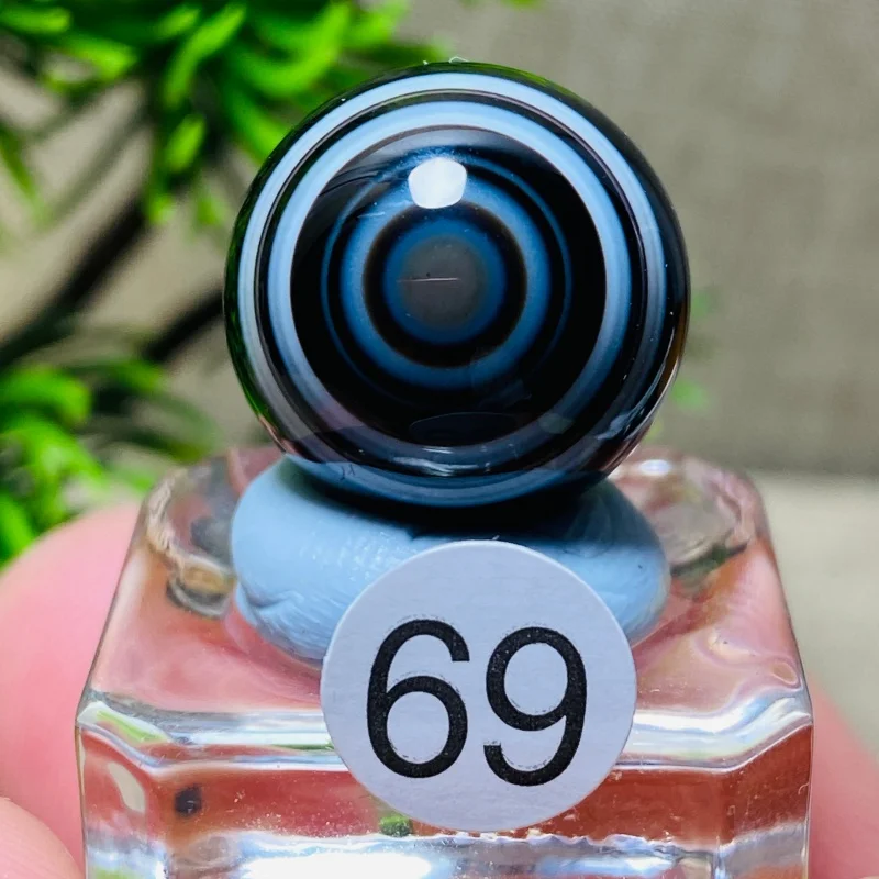 Rare Natural Eye Shaped Agate Mineral Specimen Energy Crystal Healing Stone Polished Ball Unique Home Decoration Item