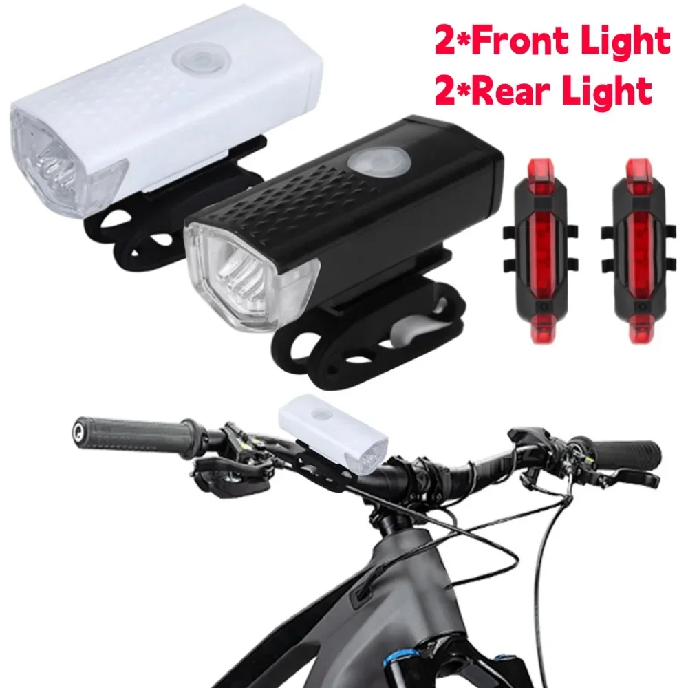 

Bicycle Front & Rear Light Set High Brightness Bicycle Light IPX4 Waterproof Bicycle Taillight Multi Light Modes for Emergency