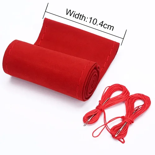 Imagen 2 del producto Negro de la cubierta de la rueda del volante del trenzado coche funda de volante no-slip de cuero mate de gamuza trenzado para volante