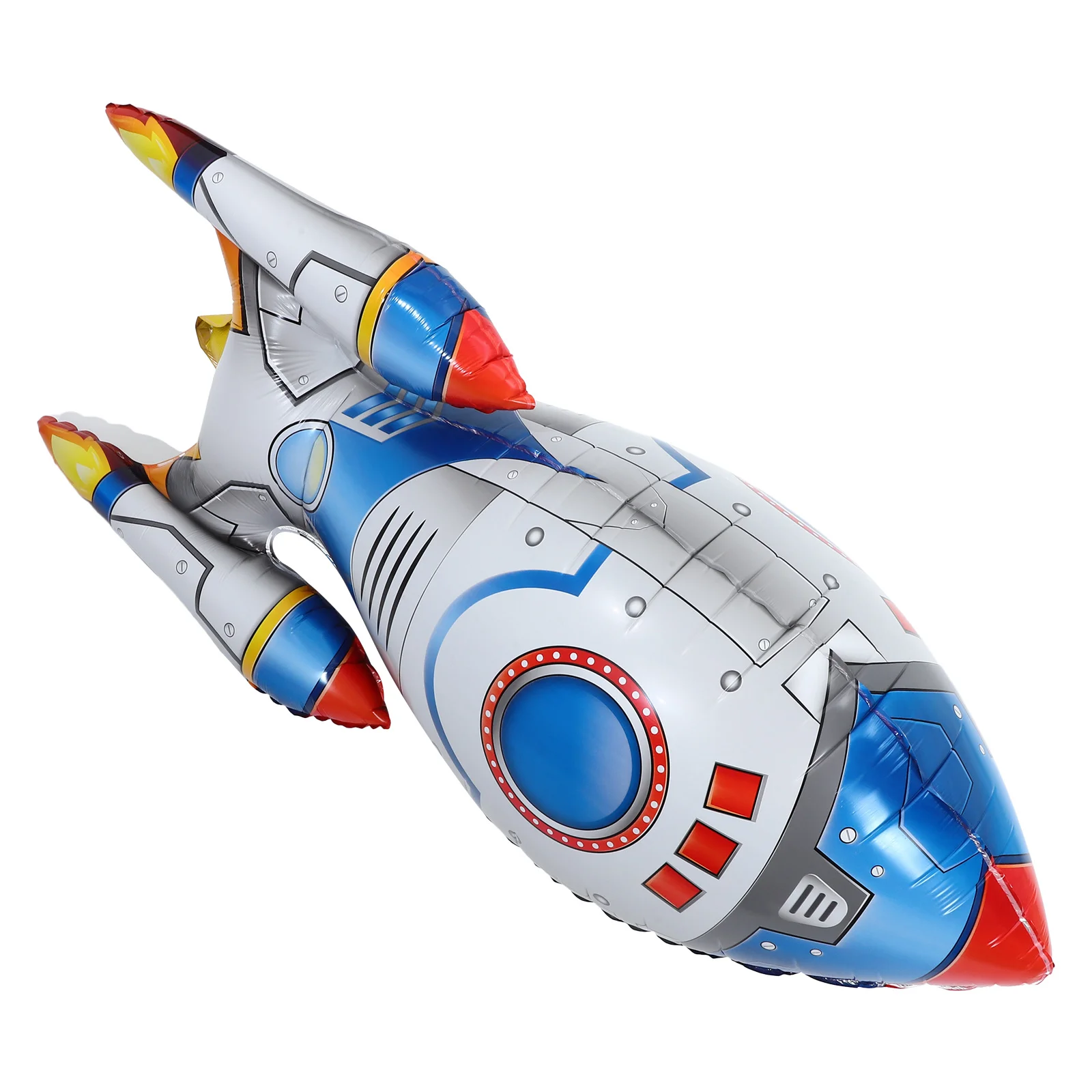

3D Rocket Balloon Space Party Decoration Lightweight Safe Aluminum Material Birthday Baby Shower Festival Balloon Prop