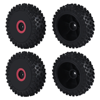 KKZ-4Pcs Front and Rear Tires Wheel Tyre for Wltoys 124016 1/12 RC Car Upgrade Parts Spare Accessories