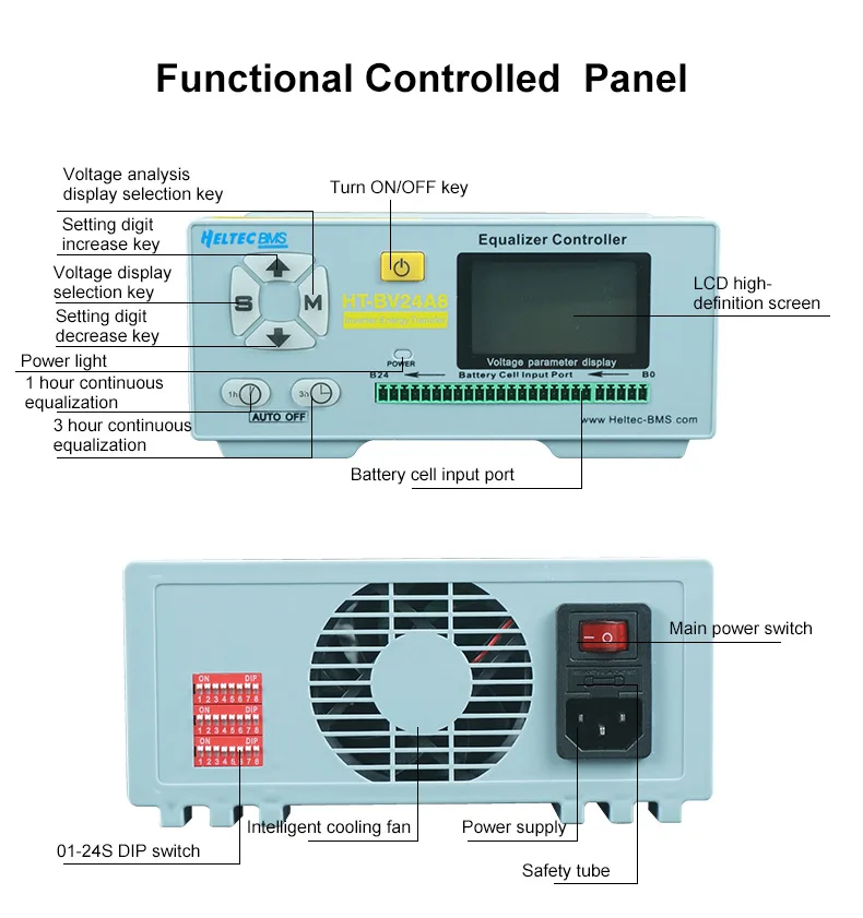 

Heltec 2-24S 8A Active Equalizer/ Balancer Lifepo4 Lithium Equalizer 8A Battery Repairer Maintenance Automatic Voltage Balance