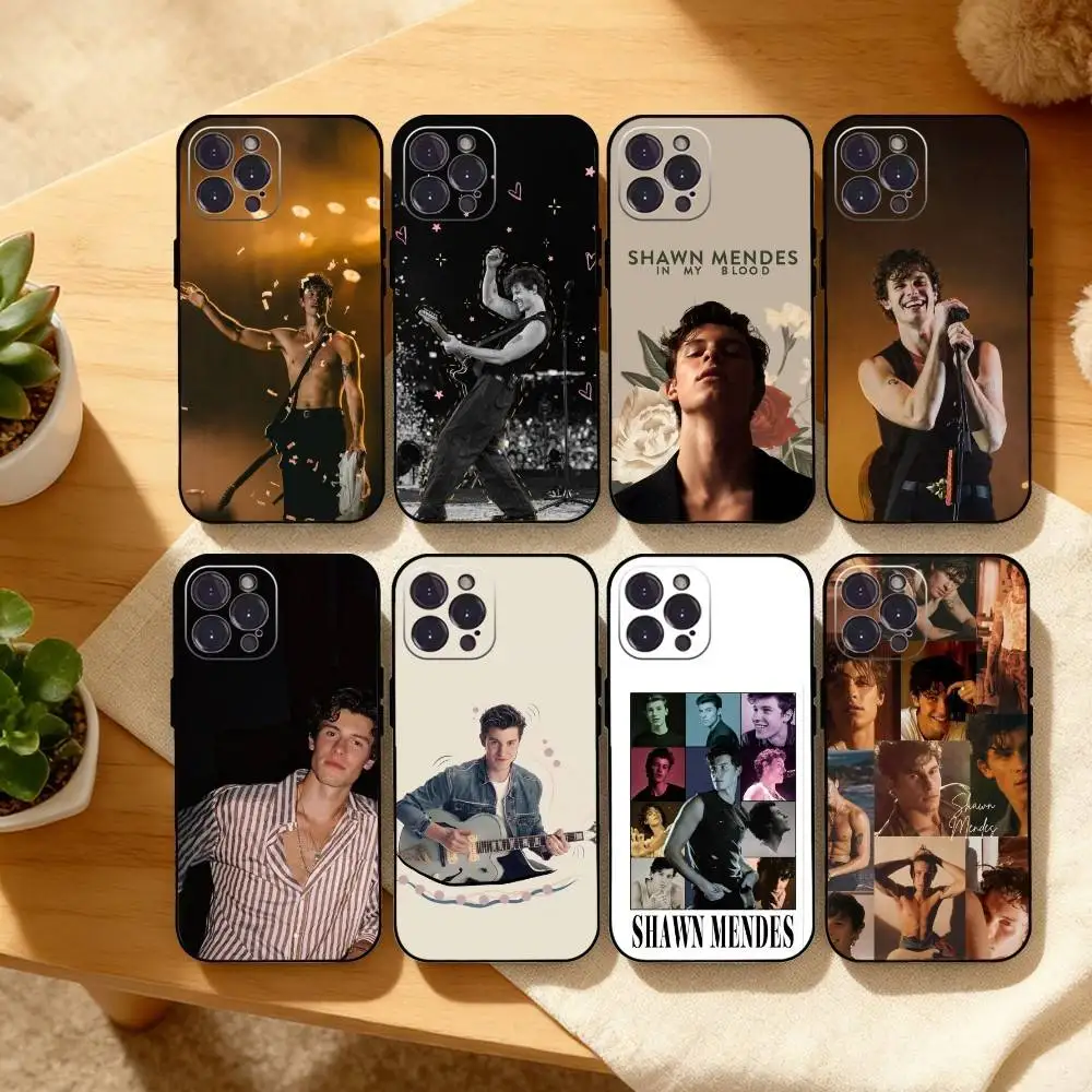 

Singer S-Shawn M-Mendes Phone Case For iPhone17 16 15 14 13 12 11 Pro Max Plus,5G Soft Black Case