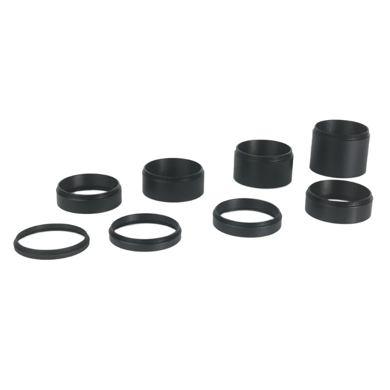 Multipurpose Extension Tube Set 8Pieces M48x0.75 Compatibilities 3/5/7/10/12/15/20/30mm Metal Extending Rings T21C