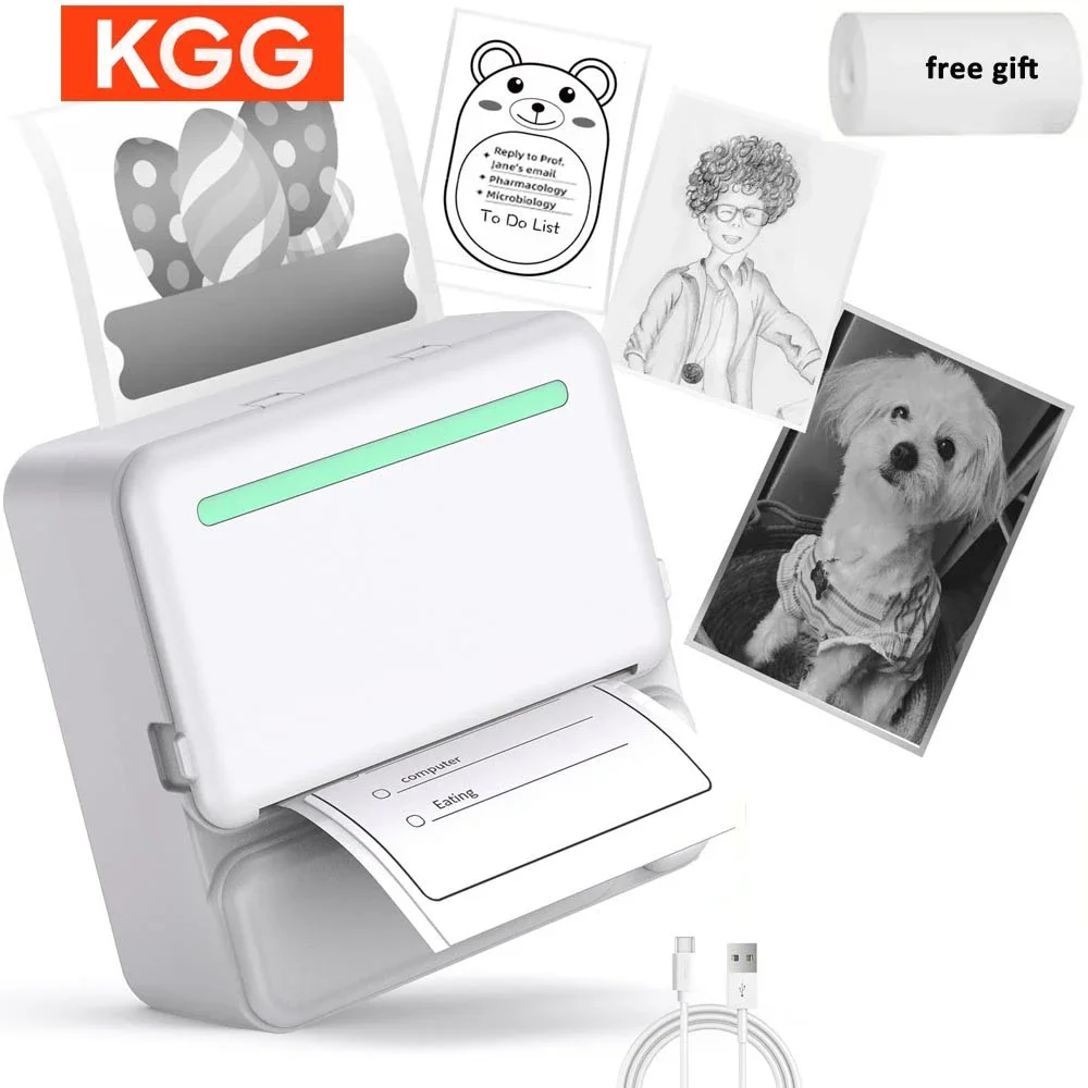 

Mini Pocket Photo Printer Portable Thermal Printing Machine 203DPI Wireless BT Connection for Picture Lable DIY Handcraft List