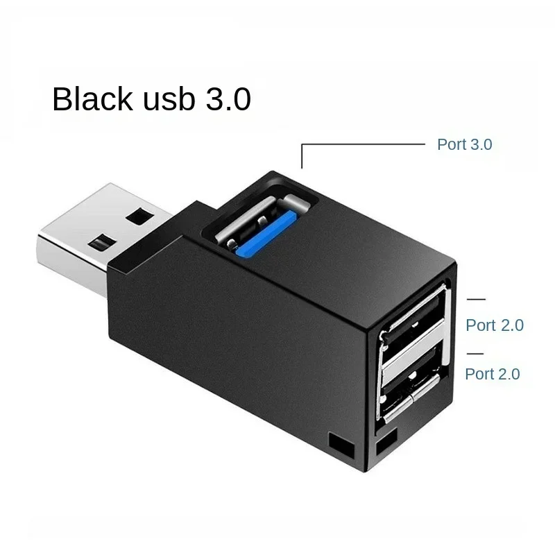 3 Port USB2.0, 3.0 Splitter Wireless Multi - interface Laptop One for Three Smart Car U Disk Converter USB Extender