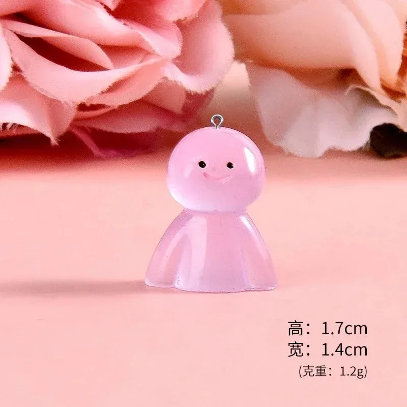 10Pcs Glow In Dark Cartoon Doll Resin Charms Luminous Pendants DIY Craft Supplies for Earrings Necklaces Keychains Jewelry view 5