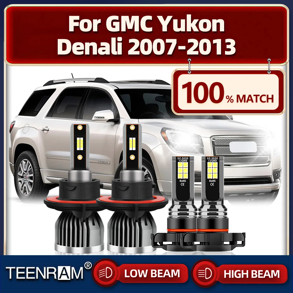 

240W Turbo LED Lights 40000LM Car Headlight Bulb With Fan 12V 6000K Fog Lamps For GMC Yukon Denali 2007-2009 2010 2011 2012 2013