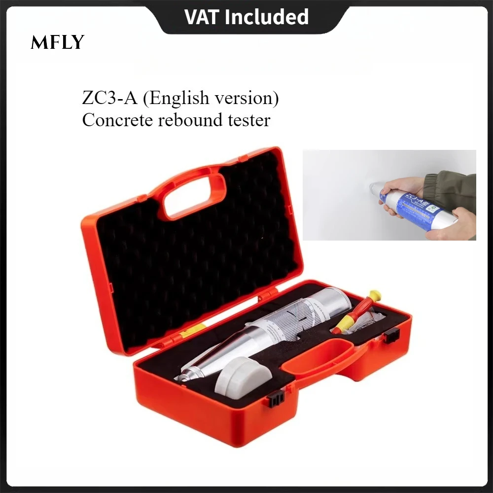 Tester di Rimbalzo per Calcestruzzo ZC3-A, Strumento di Misurazione Resiliometro 10-60Mpa, Tester di Resistenza per Calcestruzzo