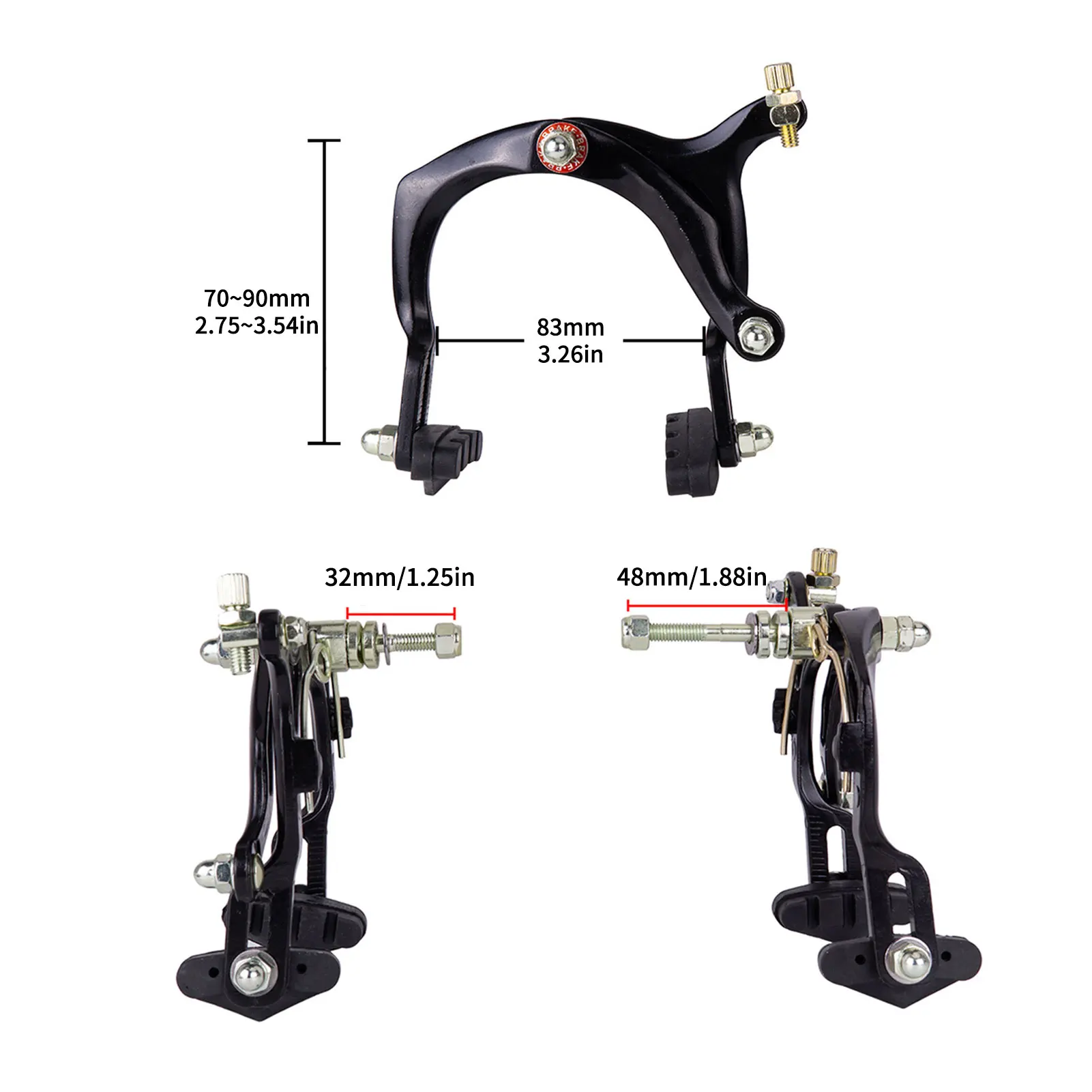 Bike Brake Long Arm Calipers Aluminum Alloy Bicycle C Brake Caliper Front And Rear C Calipers Rim Brake For Cycling Bike Part