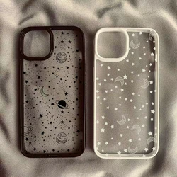 Phone Case For Samsung Galaxy S20 S21 S25 FE S24 Plus S23 S25Ultra A06 A16 A54 A35 A15 A55 A52 A34 5G Starry Sky Half Moon Cover