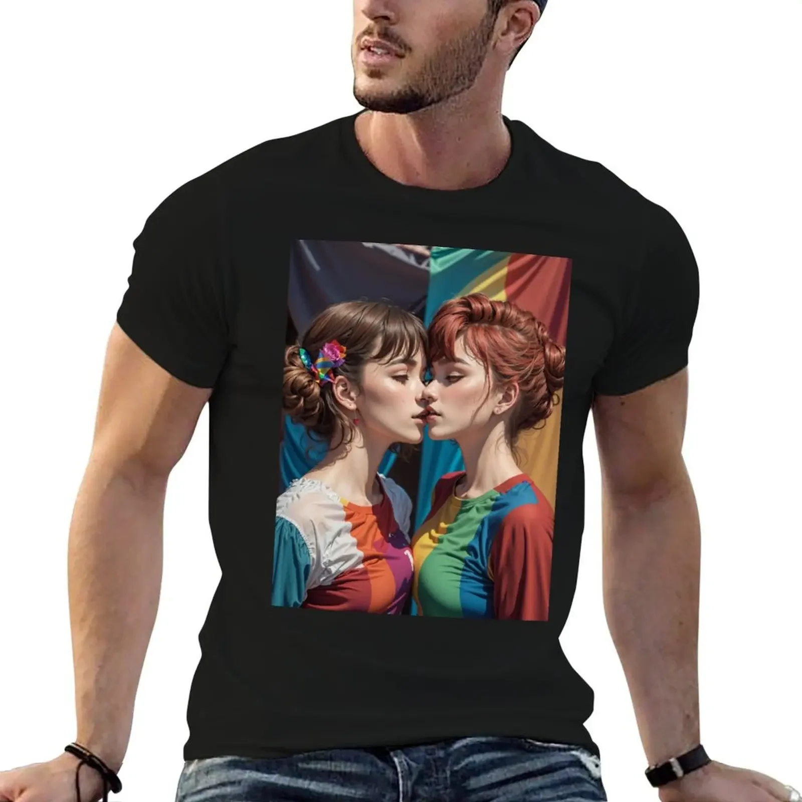 

Retro Lesbian Pride, Lesbian Valentine's Day T-Shirt cute tops fashion shirts oversizeds mens t shirt graphic