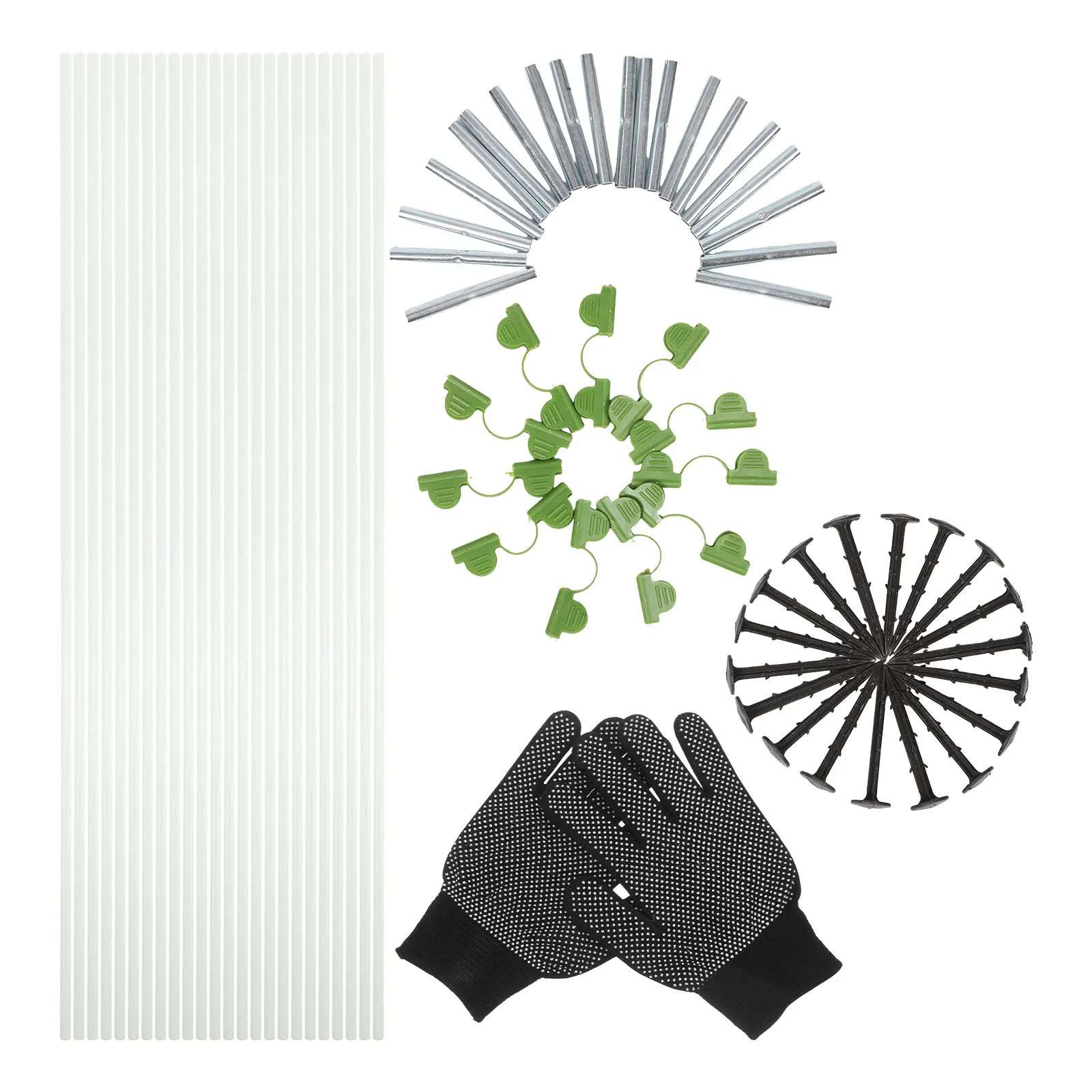 1Set Greenhouse Bird Protection Hoops Kit Flexible Frame Support Garden Tunnel Hoop Grow Tunnel Clips Outdoor Planting