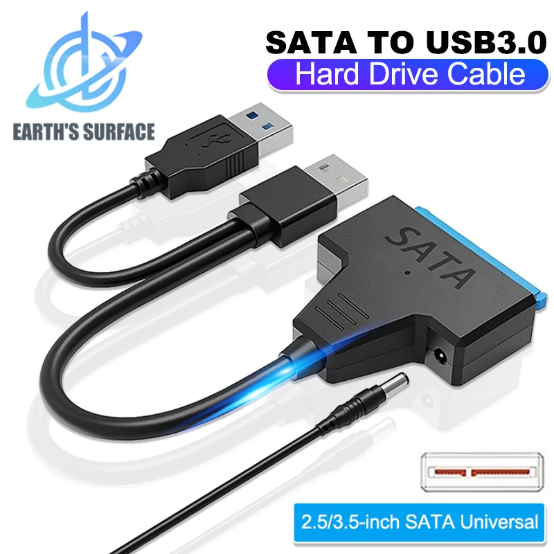 SATA to USB 3.0 Cable Up to 6 Gbps for 2.5 Inch External HDD SSD Hard Drive Adapter Cable USB C to Sata Cord Connector Converter