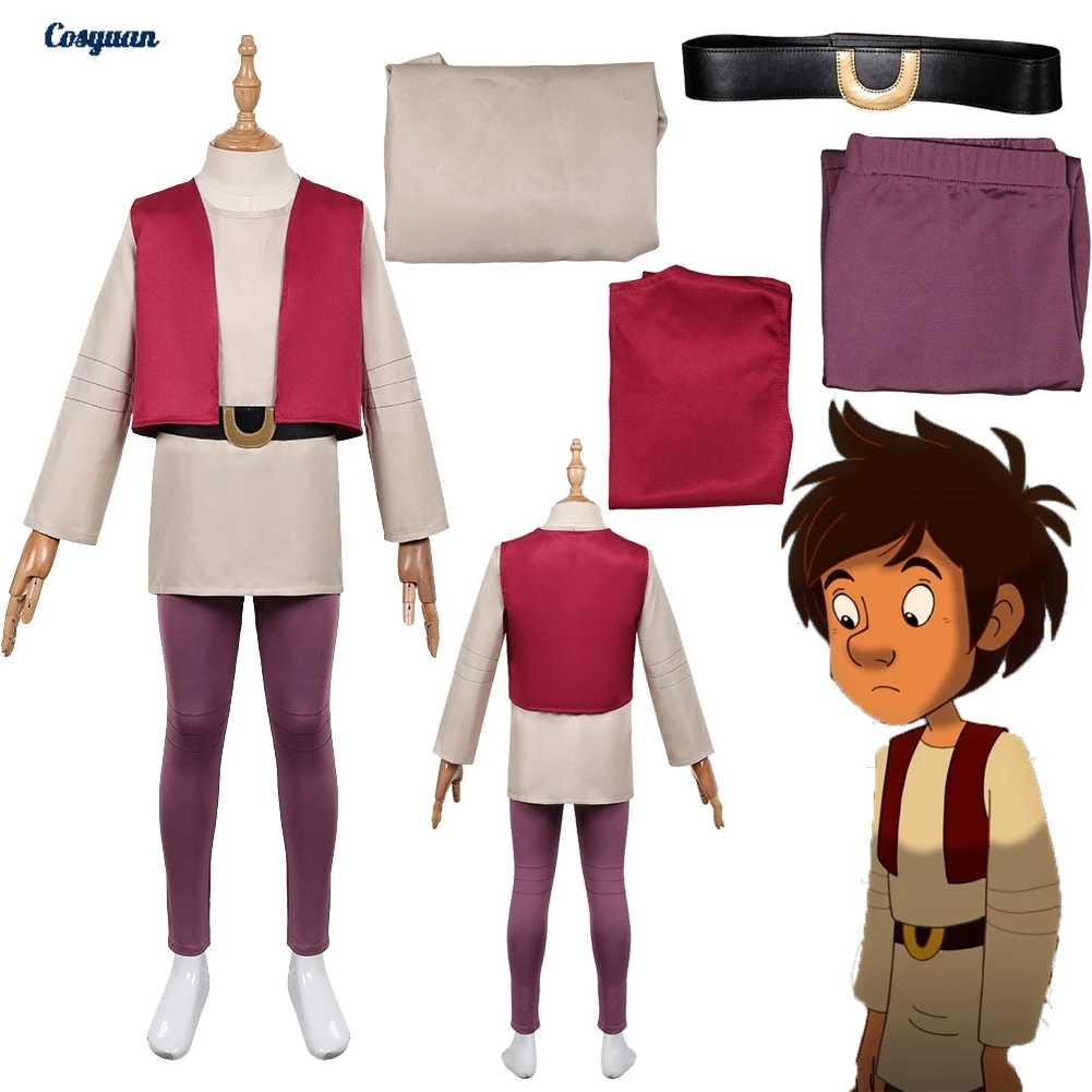 リトルナイトトレーンコスプレファンタジー男の子服トップパンツパーティー変装ロールプレイハロウィンコスチュームカーニバル衣装スーツ男の子