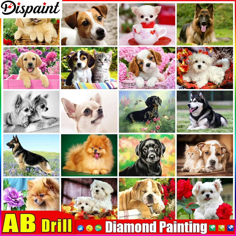 Dispaint AB Diamond Painting Full Square/Round Drill 5D DIY 