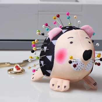 Kirpi şekli sevimli dikiş Pincushion ile yumuşak pamuklu kumaş Pin yastık Pin Patchwork tutucu sanat el sanatları dikiş iğne tutucu