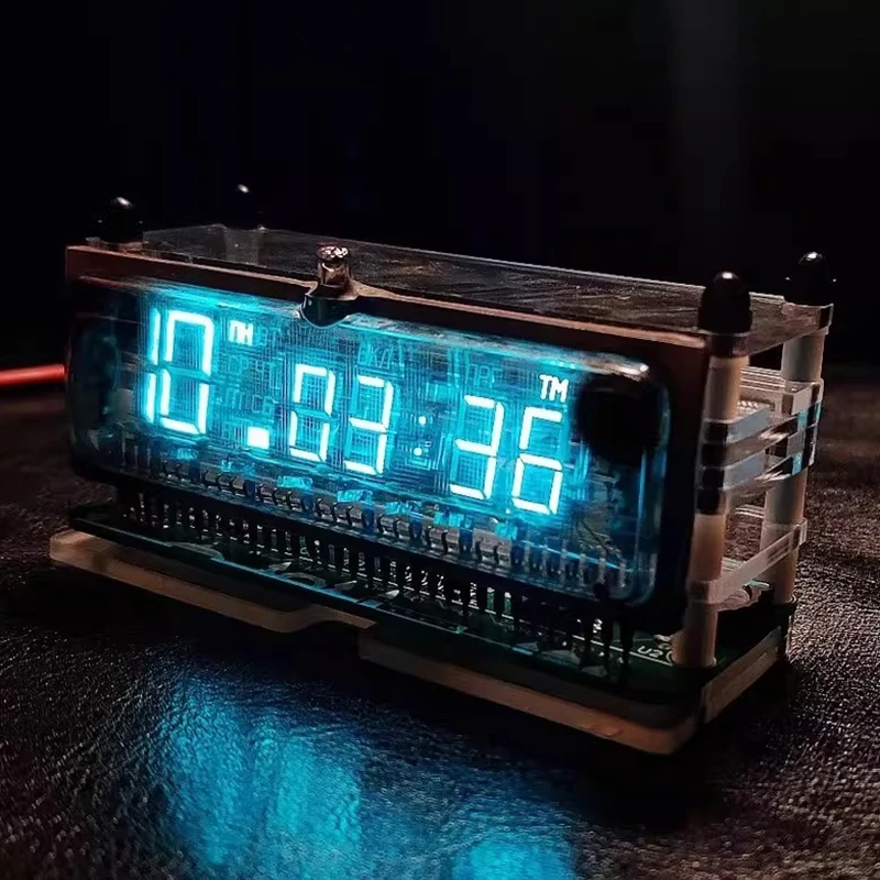 VFD Table Clock  Retro Digital Display Table Clocks Multifunctional WiFi Desk Clocks Creative Design Bedroom Desktop Decoration