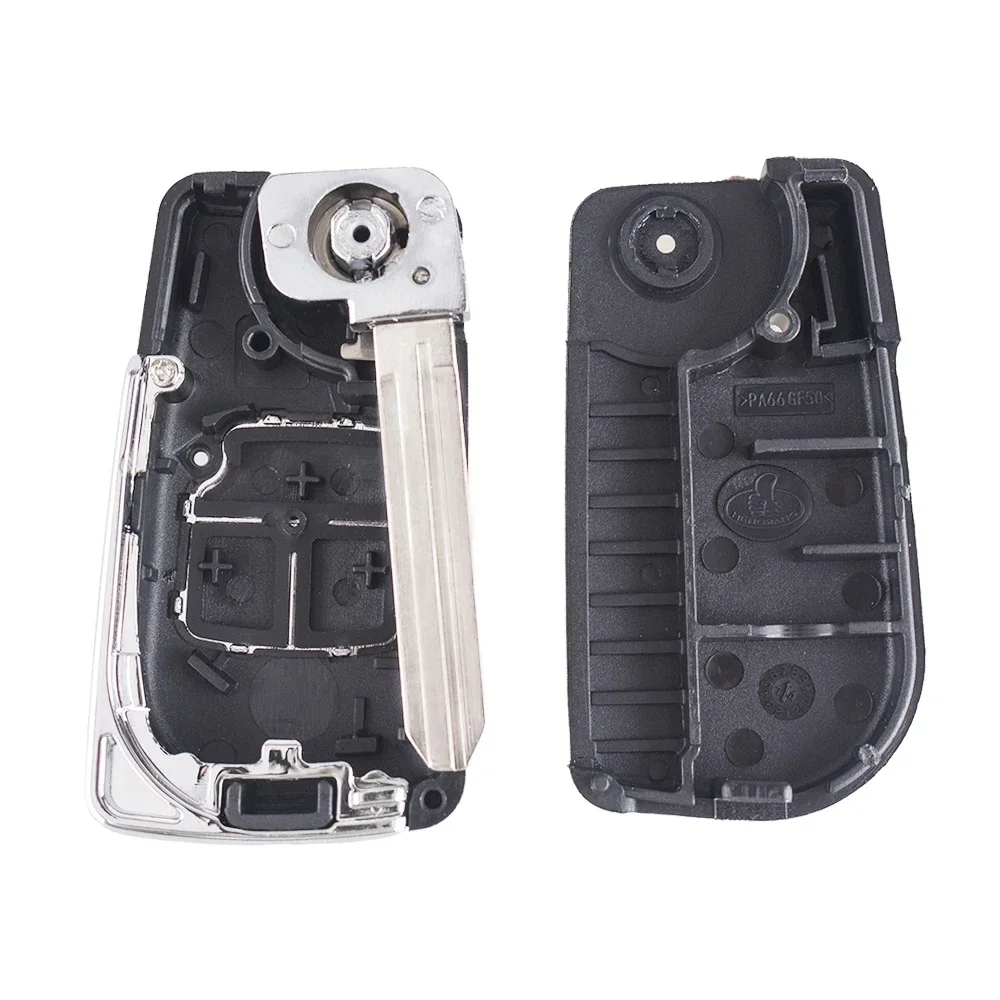 KEYYOU TOY43 2/3 Buttons Modified Car Flip Remote Key Shell For Toyota Reiz Camry Rav4 Yaris Levin Highlander Corolla