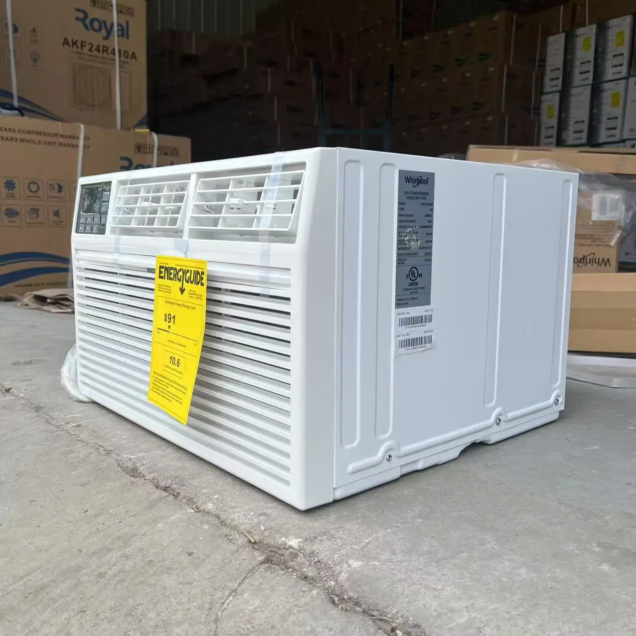 12,000 BTU Window Air Conditioner, Through-the-Wall AC Unit with Remote Control, Cooling Only for Home & Hotel Use