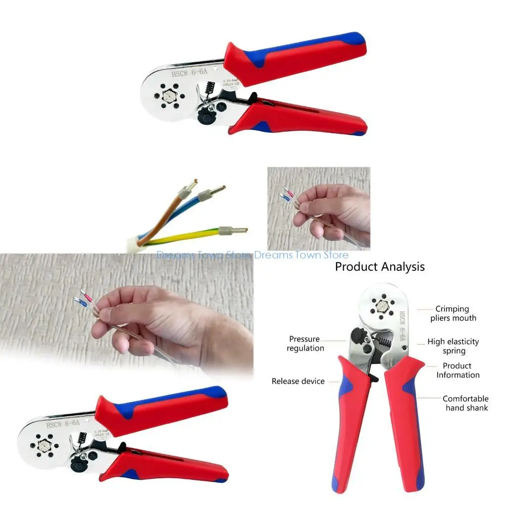 

HX6A High Carbon Steel Crimping Pliers For Hexagonal VE Terminals Precise Engineering For Reliable Connection
